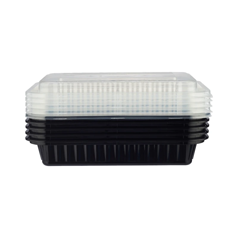 Rectangular Microwaveable Containers with Lid 28 Oz 5 Pieces