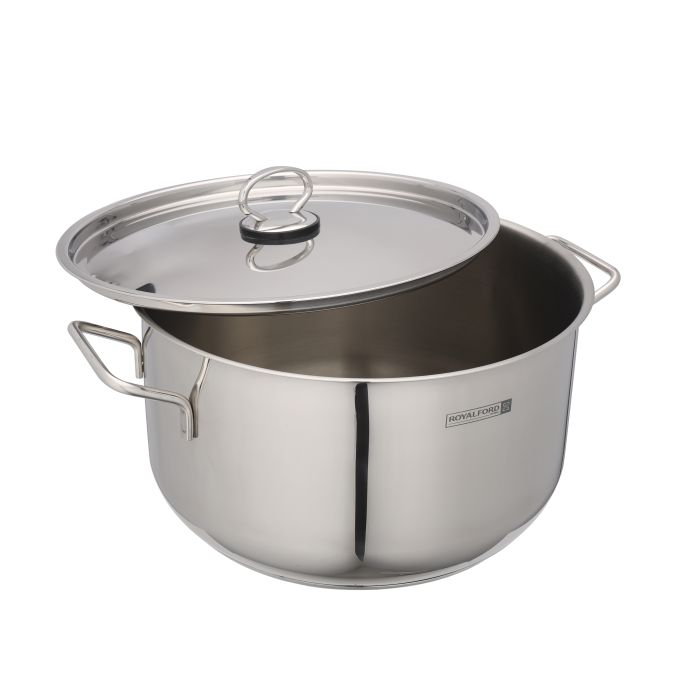 28cm Stainless Steel Casserole With Lid, RF10126 | Encapsulated Aluminium Middle Layer | Compatible With Induction, Hot Plate, Halogen, Gas | Strong & Sturdy Handle