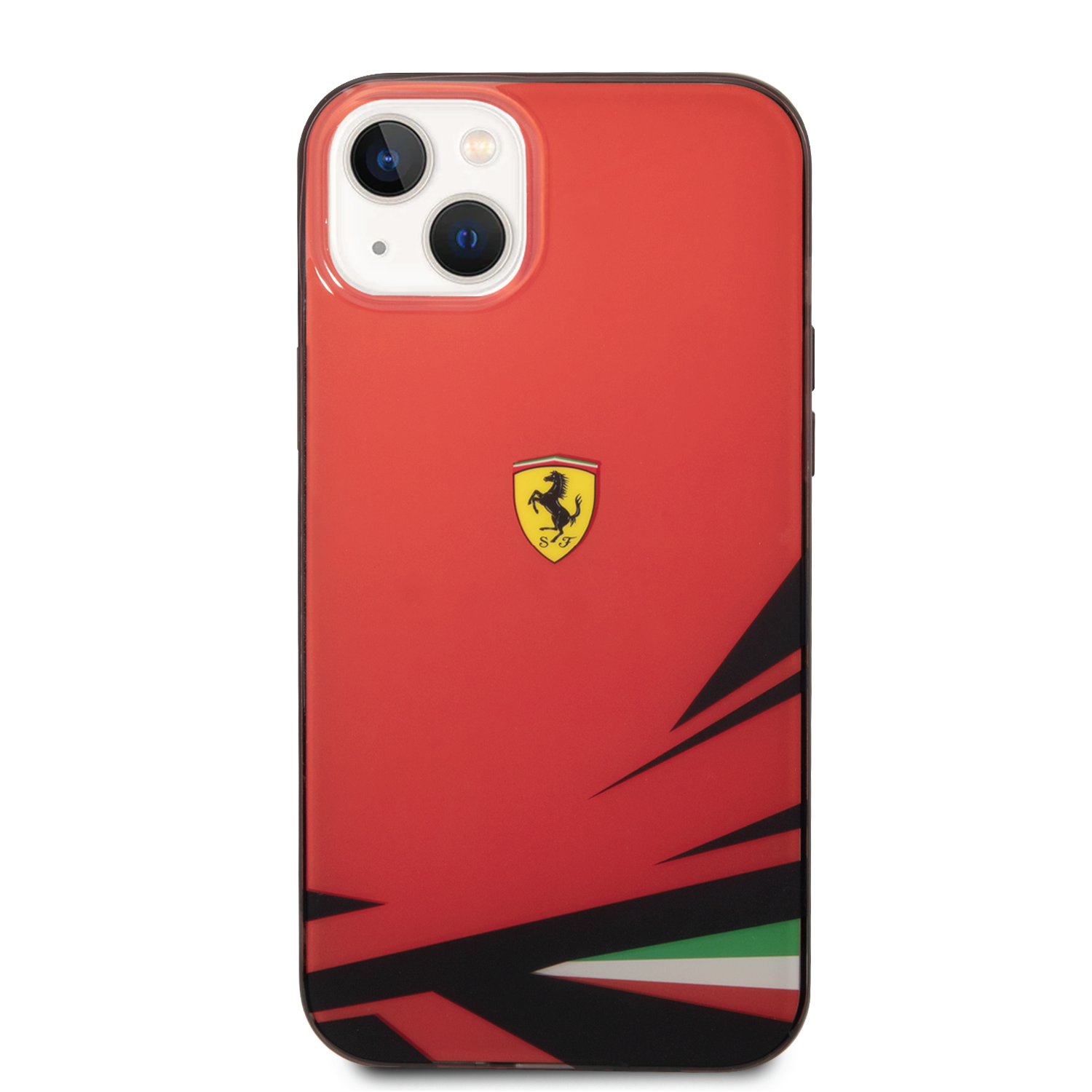 Ferrari PC/TPU Case With Double Layer Print For iPhone 14 Plus - Red