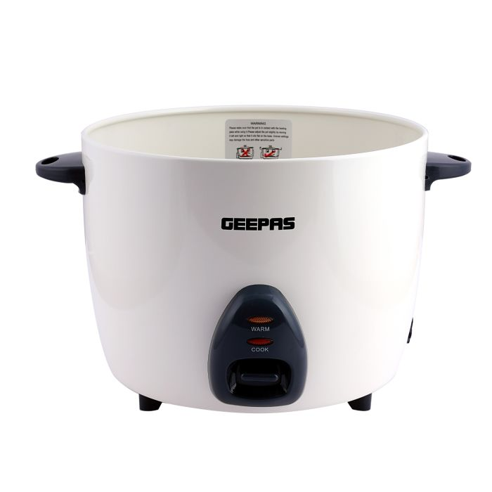 Geepas GRC4326 2.2L Electric Rice Cooker -Cook/Warm/Steam, High-Temperature Protection - Make Rice & Steam Healthy Food & Vegetables | 2 Year Warranty