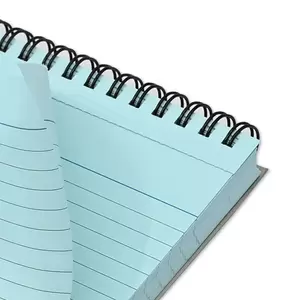 FIS Ruled Record Card 180 GSM 5X3 Inch Double Loop Spiral 50 Sheets Blue -FSIC53-180SPBL