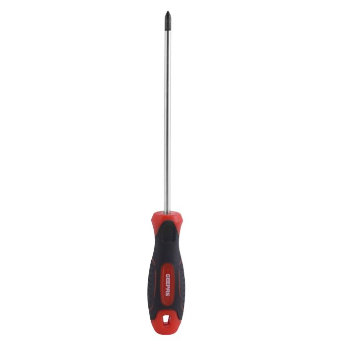 Geepas Professional Screwdriver (6.5*150mm) | General Purpose Soft-Grip Screwdriver With Bicoloured Chrome Plated