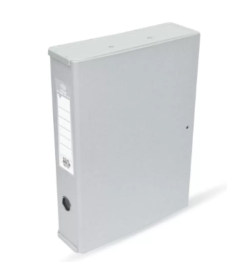 FIS Grey Color PP Rigid Box File, Plastic Sides, 210 x 330 mm - FSBFRPLGY