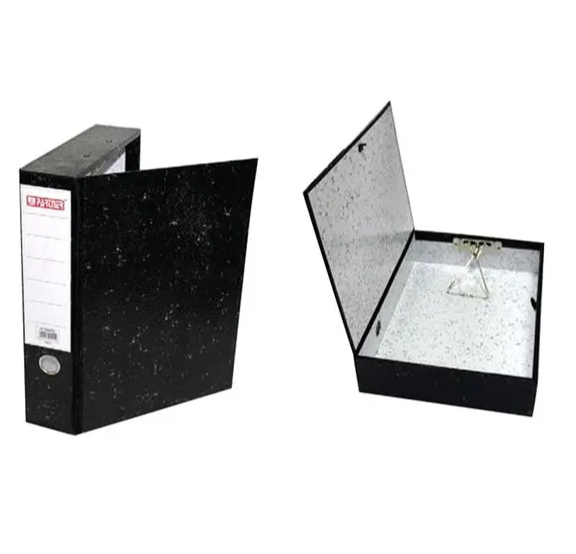 Partner Rigid Closed Box File F/S Black/Silver