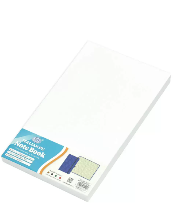 FIS Notebook With Elastic Band Italian PU Cover, Ivory Paper, 5 mm Square, Blue Color, 96 Sheets, Pen Holder With Gift Box, 13 x 21 cm Size
