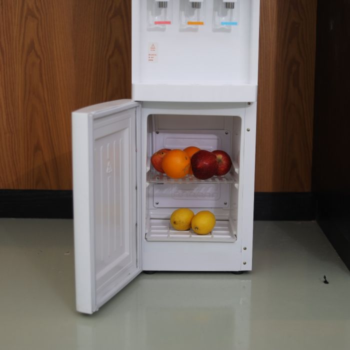 Geepas Water Dispenser - Hot & Cold Water Dispenser - Stainless Steel Tank, Compressor Cooling System, Child Lock - 3 Tap - 2 In 1 Water Dispenser - 1L Hot And 2.8L Cold Water Capacity