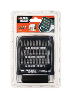 31-Piece Screwdriver, Bits Set And Magnetic, Bit Holder For, Screwdriving A7122-XJ Black,/Silver