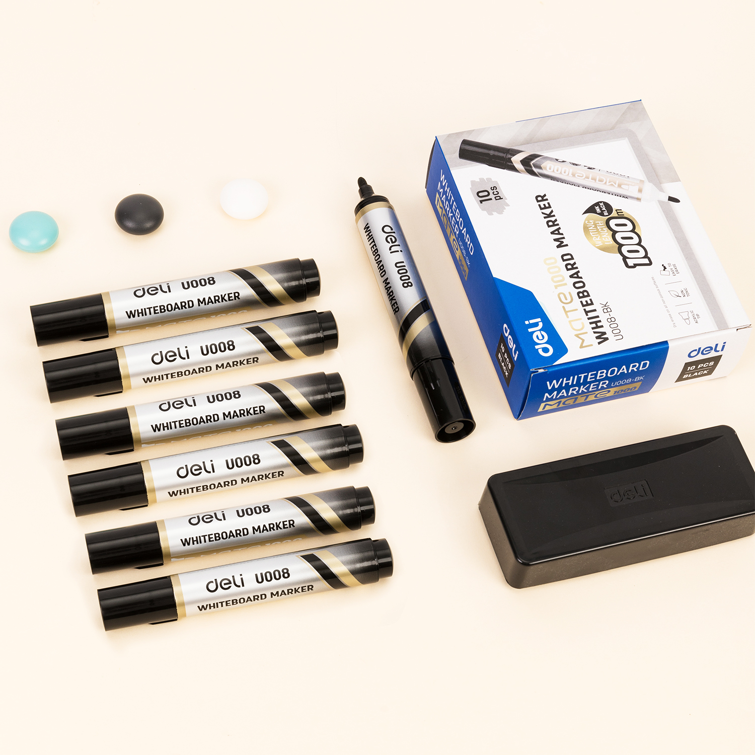 Deli-EU008-BK Whiteboard Marker
