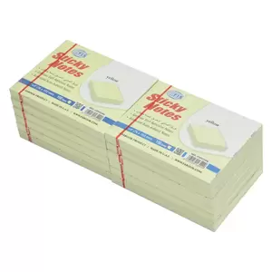 FIS Sticky Note, Colour Yellow, Size 3 x 4 Inch, 100 Sheets, Quantity per Pack 12 - FSPO34N
