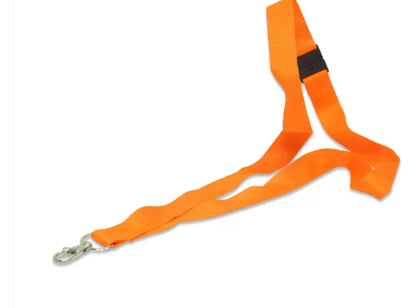 Pack of 50 Pieces Flat Lanyard With Hook And Safety Buckle, 2X90cm Badge Holder Orange - FSNASOR