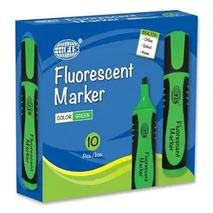 Fis Fluorescent Markers - Box Of 10 Pieces (green) - FSFL07GR