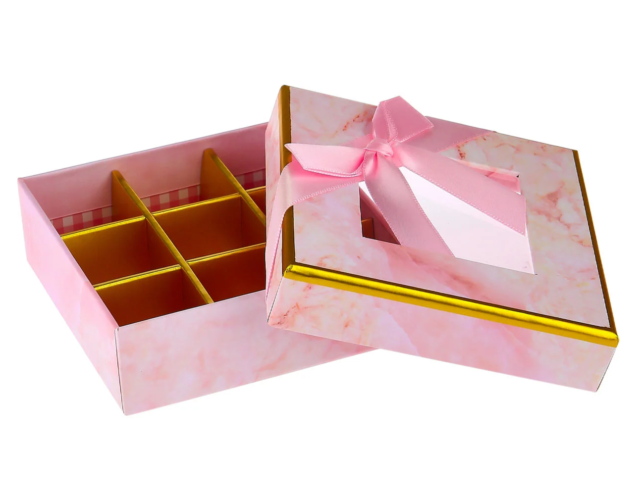 Square Chocolate Gift Box Shape 09 Division - 1 Piece