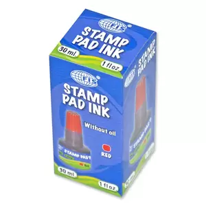 12-Piece FIS Stamp Pad Inks 30 ml, Red Color - FISK030RE