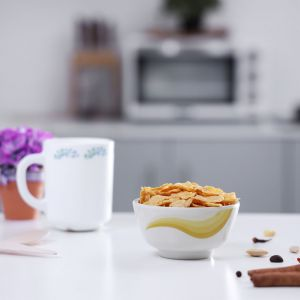 Royalford 35 Inch Melamine Ware Super Rays Round Bowl - Melamine - White - RF8704