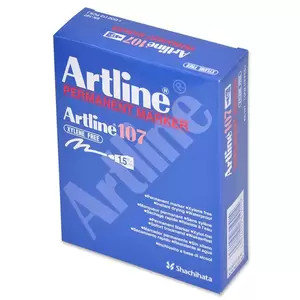 Artline Marker, Ek-107 Pack of 12, 1.5mm, Bullet, Black - ARMK107BK