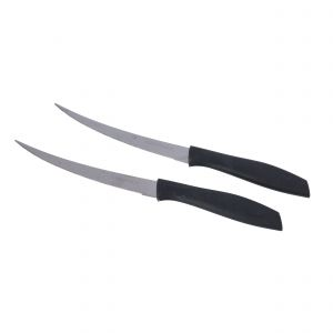 Royalford 12Pcs Fruit Knife Set - Stainless Steel - Black - RF9981