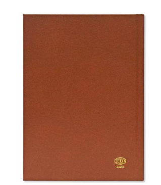 Fis 2024 A5 Diary,Gold Corenrs, (Arabic/English) Vinyl 1Side Padded Brown -FSDI22AE24BR