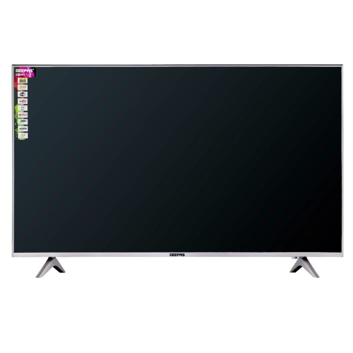 Geepas 43" Android Smart LED TV – Slim Led, 3.5mm, 2 HDMI & 2 Hi-High USB Ports | Wi-Fi, Android 8.0 With E-Share & Mirror Cast | Comes Application Like YouTube, Netflix, Amazon Prime | 1 Year Warrant