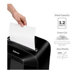 Fellowes LX85 Cross Cut Shredder, Black