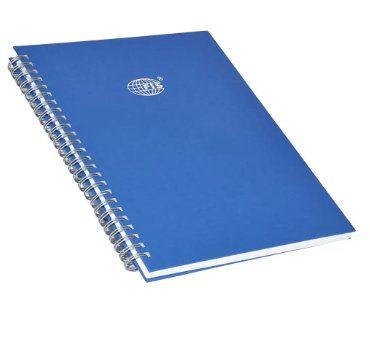 FIS Manuscript Books 5 mm Square Lines With Spiral, (Pack of 5 Pcs x 96 Sheets) 2 Quire, Inch Size - FSMN972Q5MSB