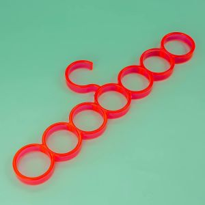 Royalford 7 Rings Accessory Hanger - Plastic - Black