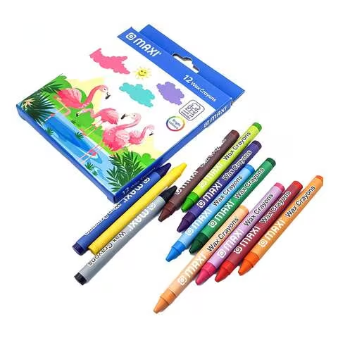 Maxi 12 Triangular Colour Pencils With 12 Wax Crayons And 12 Fibre-Tip Pens