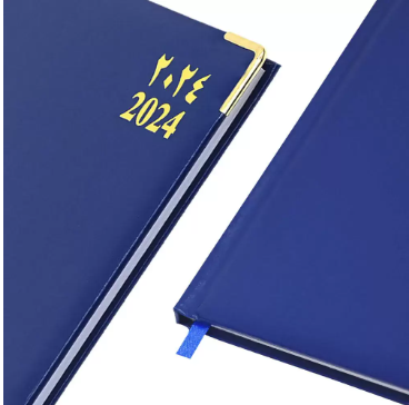 FIS Executive Diary 2024 Blue (Arabic/English/French) 1-Week at a glance, FSDI33AE24BL