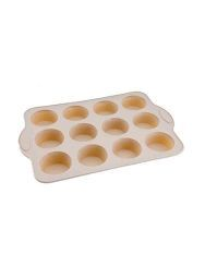 Royalford Premium Non Stick Muffin Tray - Aluminium - Beige - RF9799