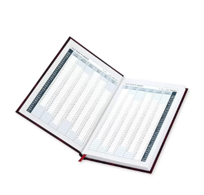 FIS Diary 2024 Arabic/English (Saturday & Sunday Combined) A5, Maroon - FSDI90AE24MR