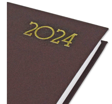 FIS Diary 2024 English (Saturday & Sunday Combined) A5, Chocolate - FSDI90E24CH