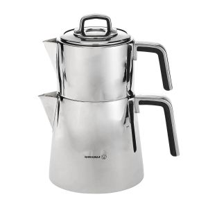 Korkmaz Vertex Tea Pot Set - Stainless Steel - Silver