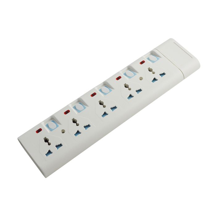 Geepas 5 Way Extension Socket 13A - Extension Lead Strip With 5 Led Indicators & 5 Power Switches | Extra Long 3m Cord With Over Current Protected | Ideal For All Electronic Devices | 2 Years Warranty