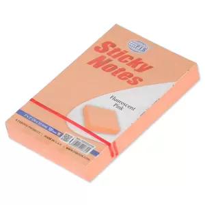FISSticky Note Pad, 3X2 inches, Pack of 12, Fluorescent Pink 100 Sheets -FSPO32FPIN
