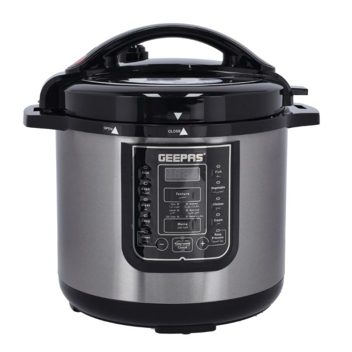 Geepas GMC35029 8L Digital Multi Cooker - Portable LED Screen With Touch Menu | 14 Programs, Auto Shut Off Function |8L Capacity| Detachable Inner Lid