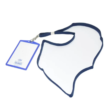 25-Piece FIS Colored Vertical Badge Holder with Lanyard Blue - FSNALY99BL