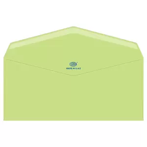 FIS Laid Paper Envelopes Glued, Pack of 25 Pcs. Green Color, 4 x 9 inch Size, 100 GSM - FSEE1028GGRB25