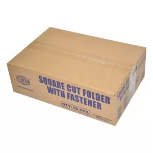 FIS Square Cut Folders With 8 cm Fastener Green Color, Pack of 50 Pcs, 320 gsm, F/S (210 x 330 mm) Size - FSFF7FGR