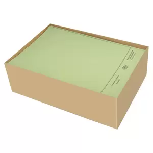 FIS Square Cut Folders With 8 cm Fastener Green Color, Pack of 50 Pcs, 320 gsm, F/S (210 x 330 mm) Size - FSFF7FGR