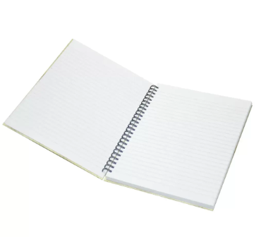 Light Spiral Hard Cover Single Line Notebook (100 Sheets, 10X8in, LINBS1081808) - Pack of 5 Pieces