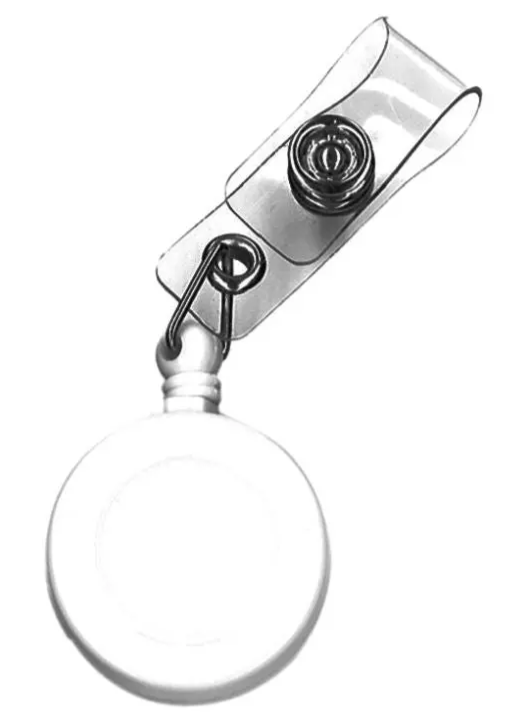 Partner Badge Reel For ID Card Holders White/Clear/Silver