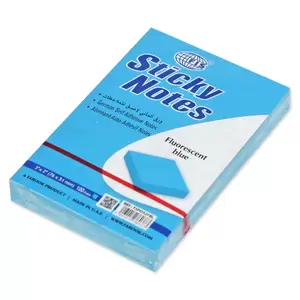 FIS Sticky Note Pad,, 3X2 inches, Pack of 12, Fluorescent Blue, 100 Sheets -FSPO32FBL