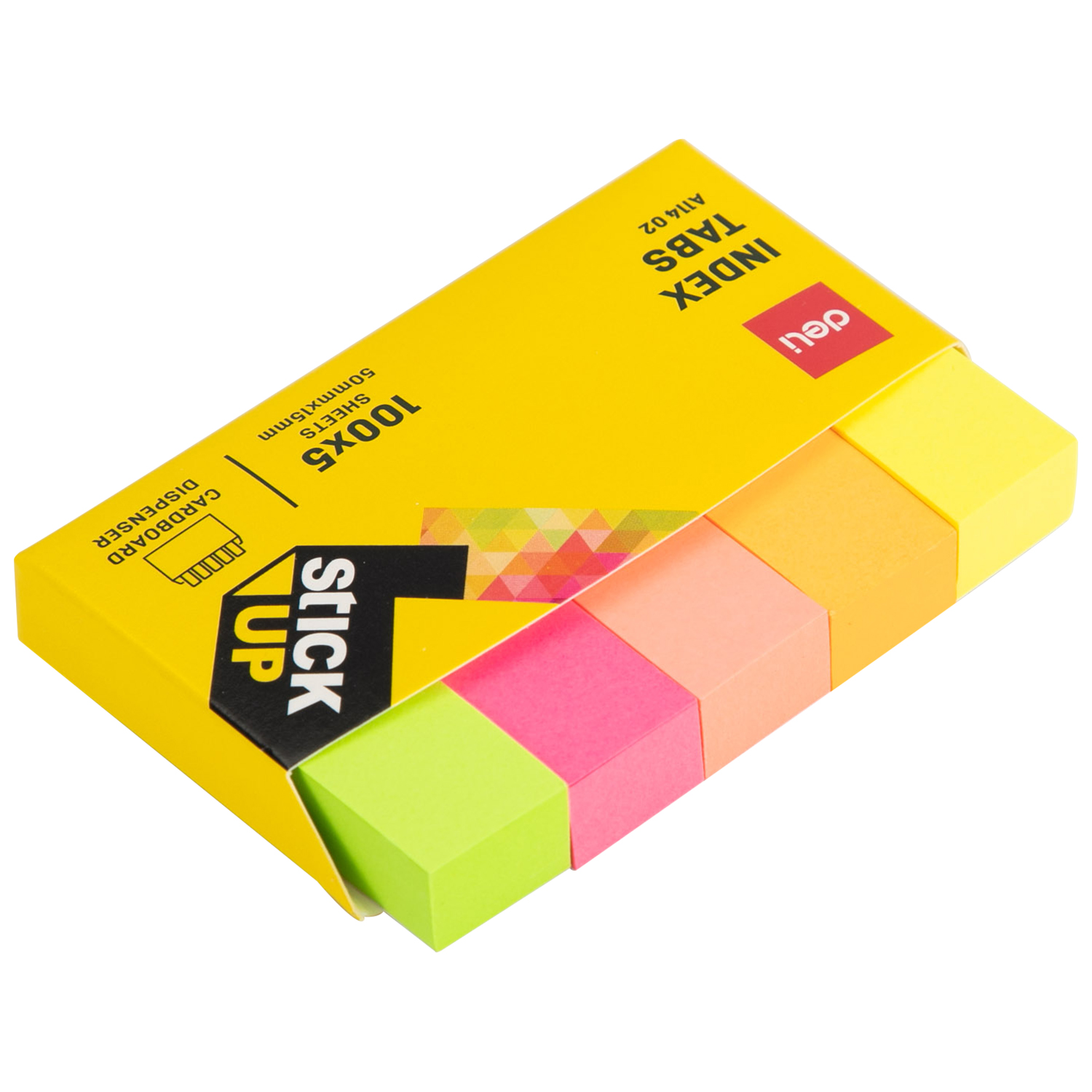 Deli Stick Up Index Tabs 500 Sheets, 50 mm x 15 mm Size