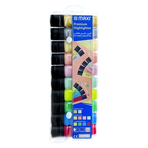 Maxi Premium Highlighter Multicolour 10 PCS