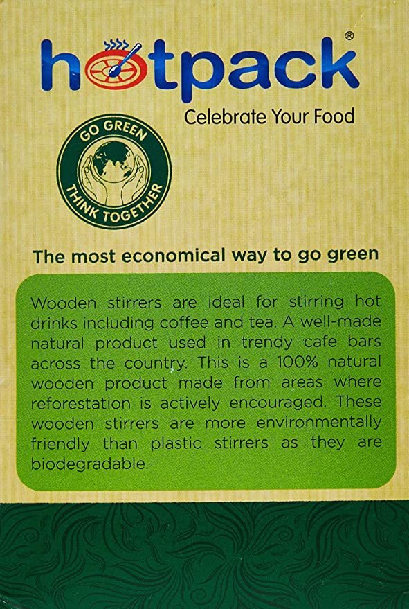 Disposable Individually Wrapped Wooden Coffee Stirrer