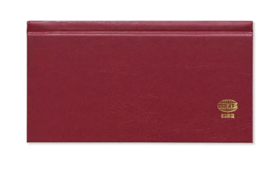 Fis 2024 Golden Slim English Diary Vinyl, 1 Side Padded Maroon -FSDI52EG24MR