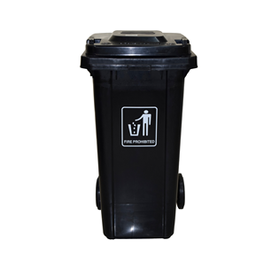 AKC | Plastic Garbage Bin | 120LTR | BLACK