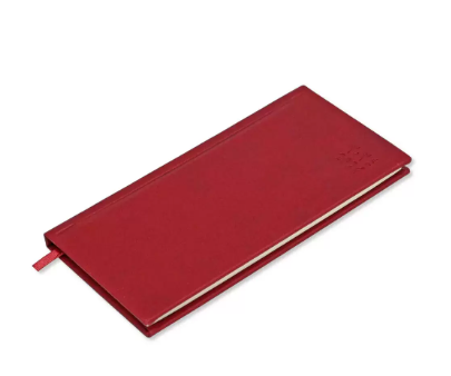 FIS 2024 Slim Arabic English Diary Italian PU Cover Maroon - FSDI59AEP24MR