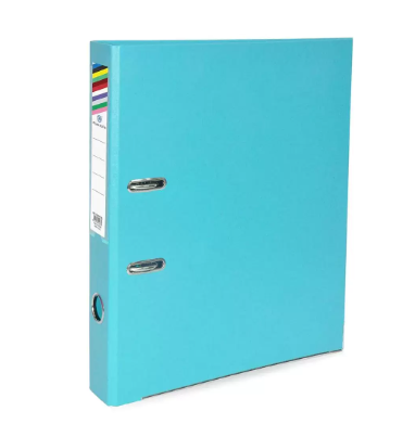 Pack of 50 Pieces Pieces Lever Arch File Folder With Slide-In Plate Light Blue
