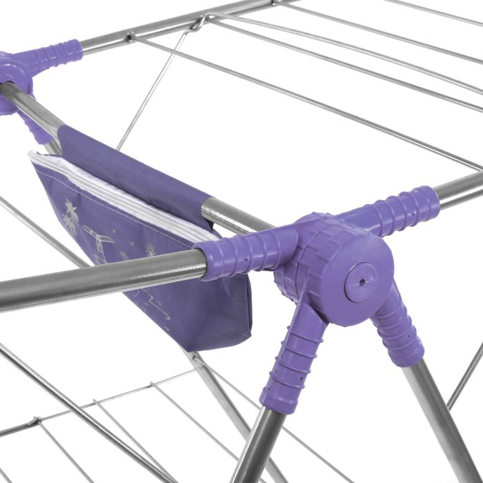 Royalford RF7137 Large Folding Clothes Airer 180x55 Cm - Drying Space Laundry Washing |Durable Metal Drying Rack | Multifunctional Air Dryer Ideal For Indoor And Outdoor | Easy Store 2 Folding Winged 