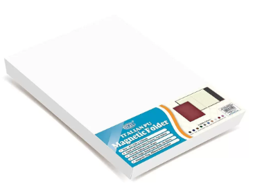 FIS Magnetic Folder Italian PU Cover with Writing Pad, A5 Size, Ivory Paper, Single Ruled, 96 Sheets with Gift Box, Maroon Color - FSMFEXNBA5MR